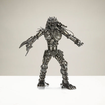 23" Predator with Axe Inspired Recycled Metal Sculpture — Vault 88 recycled metal art