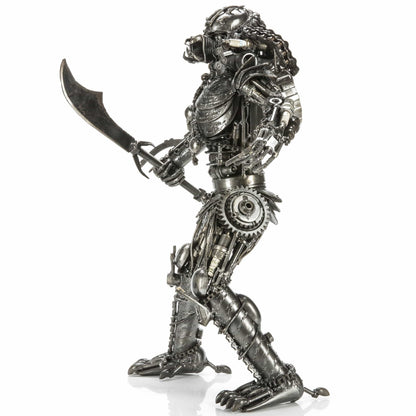 23" Predator with Sword Inspired Recycled Metal Sculpture — Vault 88 recycled metal art
