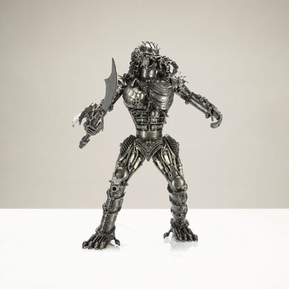 23" Predator with Sword Inspired Recycled Metal Sculpture — Vault 88 recycled metal art