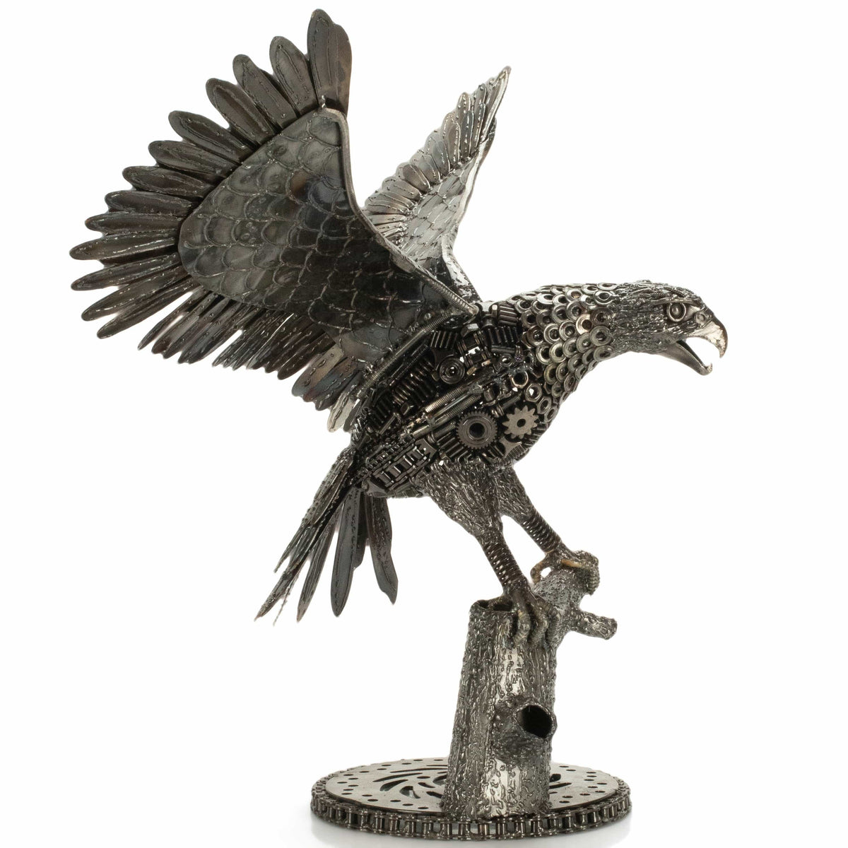 24" Majestic Eagle Recycled Metal Art Sculpture — Vault 88 recycled metal art