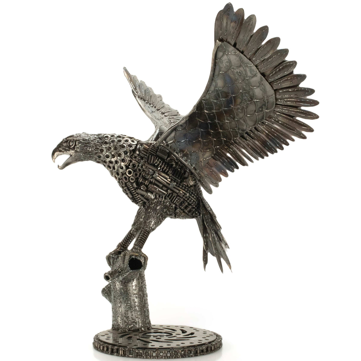 24" Majestic Eagle Recycled Metal Art Sculpture — Vault 88 recycled metal art