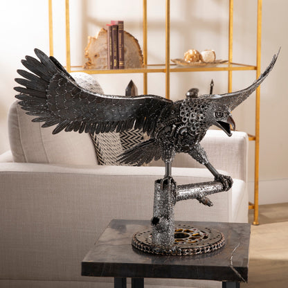 24" Majestic Eagle Recycled Metal Art Sculpture — Vault 88 recycled metal art