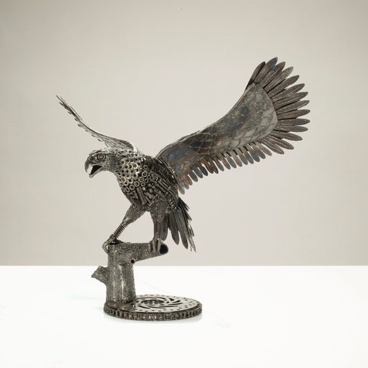 24" Majestic Eagle Recycled Metal Art Sculpture — Vault 88 recycled metal art