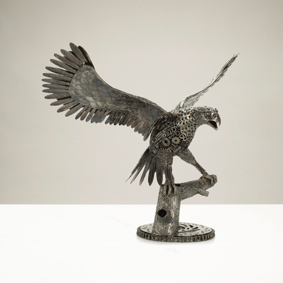 24" Majestic Eagle Recycled Metal Art Sculpture — Vault 88 recycled metal art