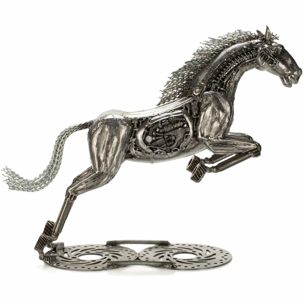 20" Horse Inspired Recycled Metal Art Sculpture — Vault 88 recycled metal art