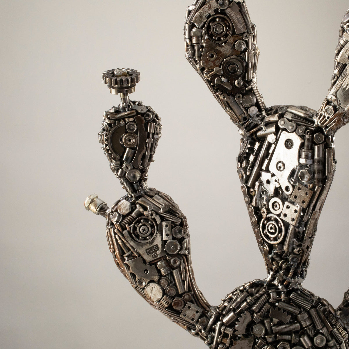 25" Prickly Pear Cactus Recycled Metal Art Sculpture — Vault 88 recycled metal art