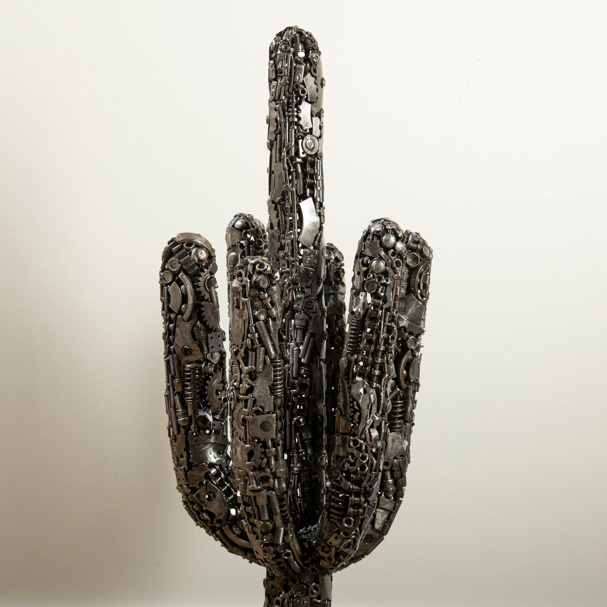 37" Saguaro Cactus Recycled Metal Art Sculpture — Vault 88 recycled metal art