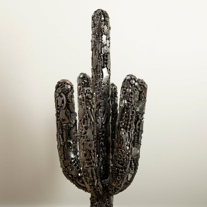 37" Saguaro Cactus Recycled Metal Art Sculpture — Vault 88 recycled metal art