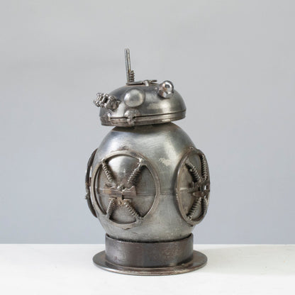 BB8 Star Wars Inspired Recycled Metal Sculpture — Vault 88 recycled metal art
