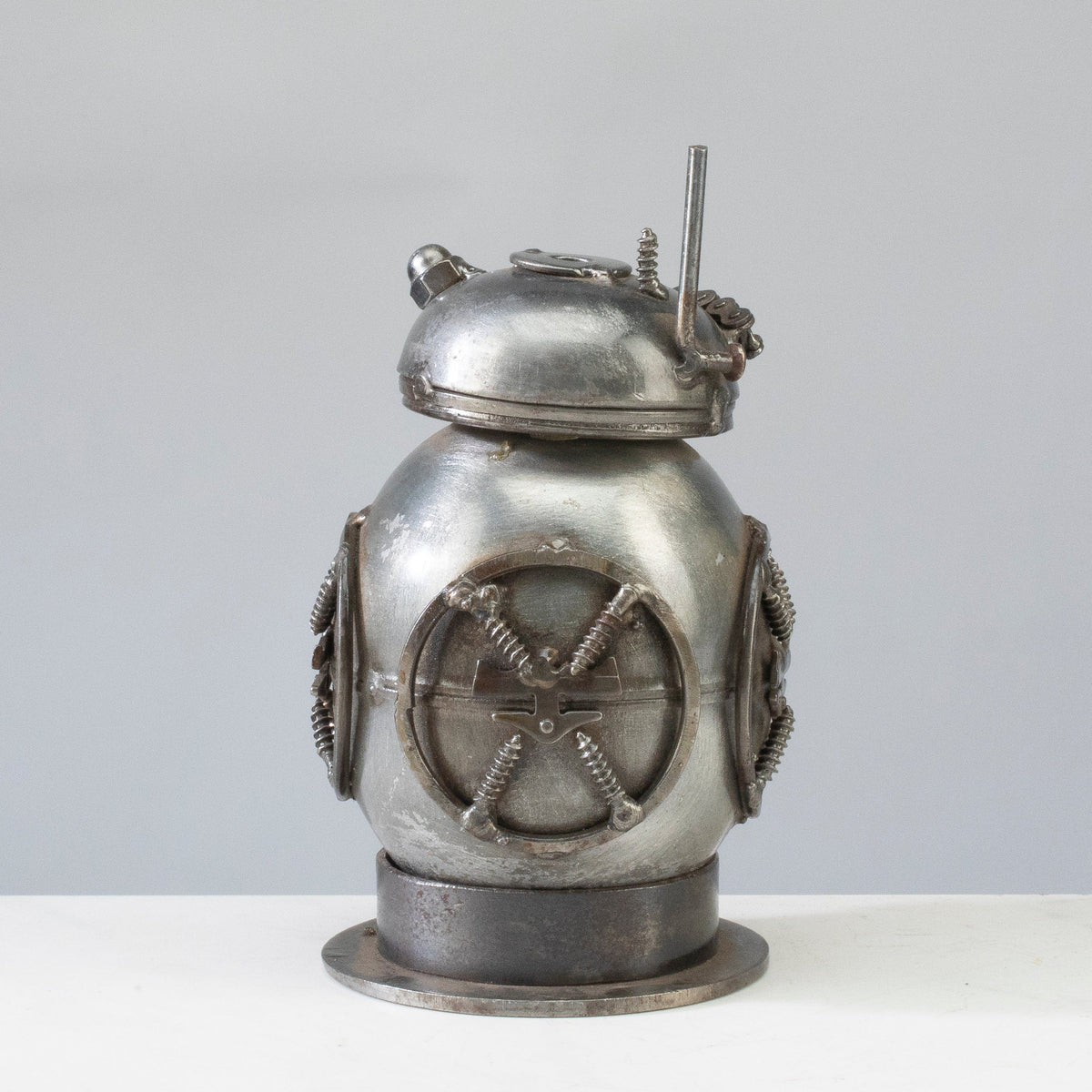 BB8 Star Wars Inspired Recycled Metal Sculpture — Vault 88 recycled metal art