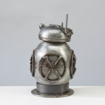 BB8 Star Wars Inspired Recycled Metal Sculpture — Vault 88 recycled metal art