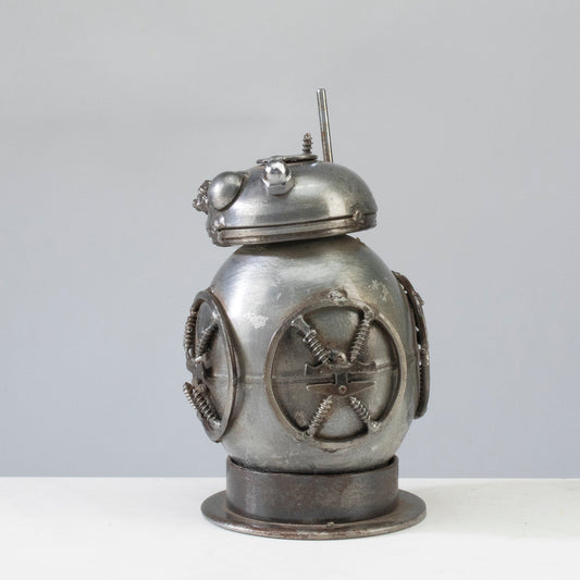 BB8 Star Wars Inspired Recycled Metal Sculpture — Vault 88 recycled metal art