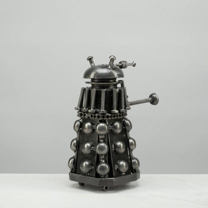 Big Dalek Inspired Recycled Metal Sculpture — Vault 88 recycled metal art