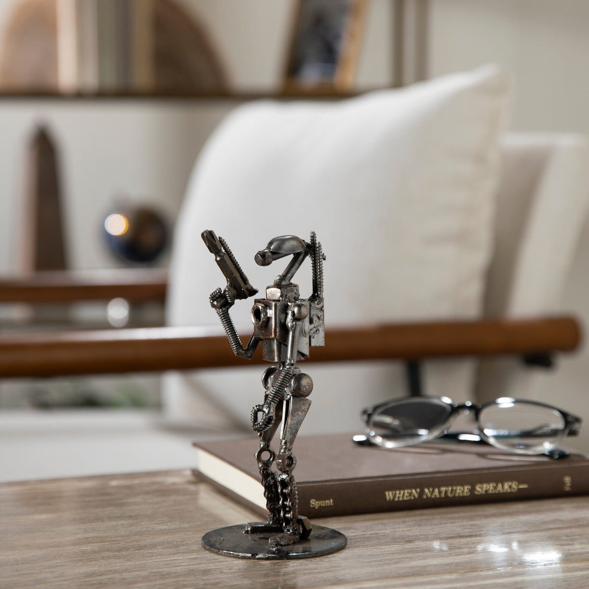 Droid Star Wars Inspired Recycled Metal Sculpture — Vault 88 recycled metal art