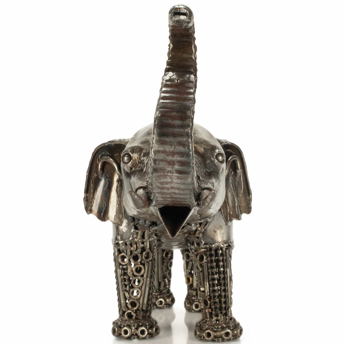 Elephant Inspired Recycled Metal Art Sculpture — Vault 88 recycled metal art