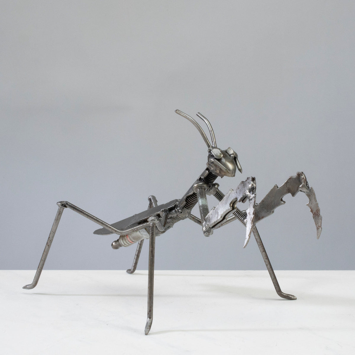Grasshopper Recycled Metal Sculpture — Vault 88 recycled metal art