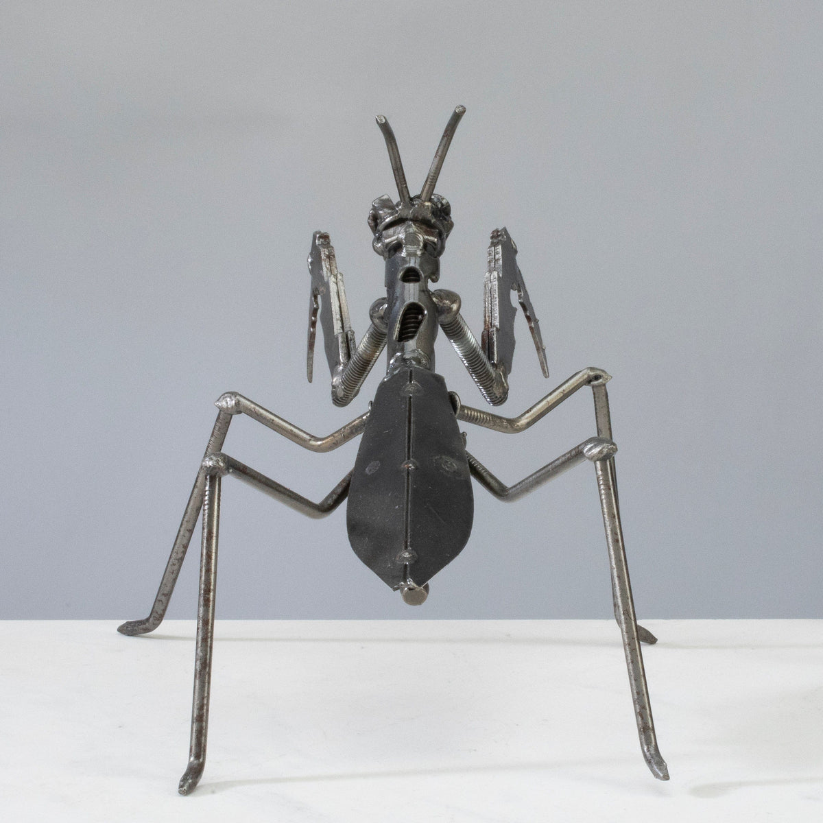 Grasshopper Recycled Metal Sculpture — Vault 88 recycled metal art