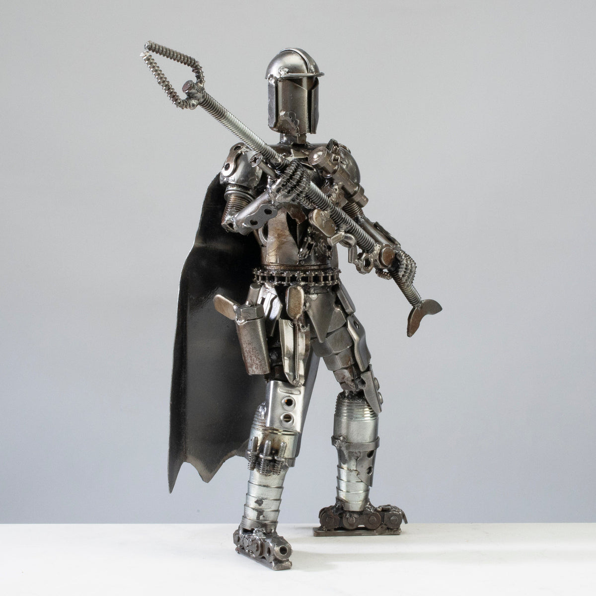 Mandalorian Star Wars Inspired Recycled Metal Sculpture — Vault 88 recycled metal art