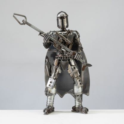 Mandalorian Star Wars Inspired Recycled Metal Sculpture — Vault 88 recycled metal art
