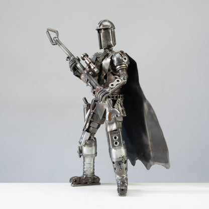Mandalorian Star Wars Inspired Recycled Metal Sculpture — Vault 88 recycled metal art