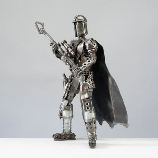 Mandalorian Star Wars Inspired Recycled Metal Sculpture — Vault 88 recycled metal art