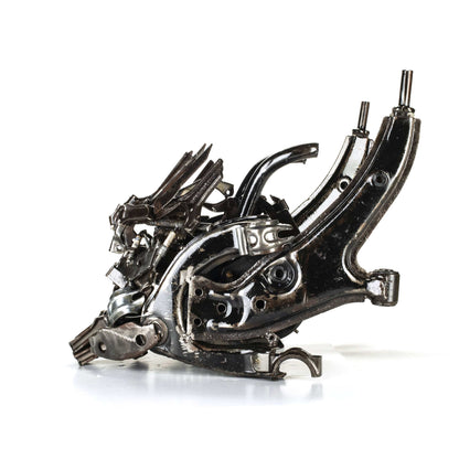 Megatron Head Inspired Recycled Metal Art Sculpture — Vault 88 recycled metal art
