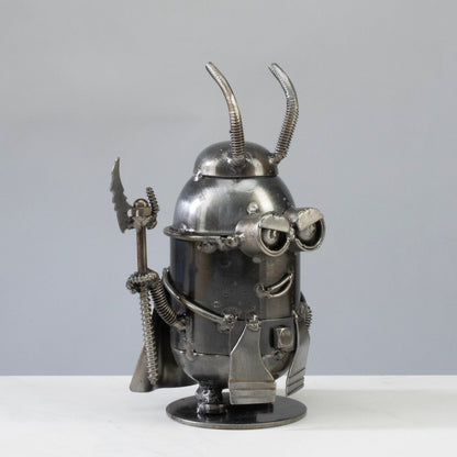Minion Loki Inspired Recycled Metal Sculpture — Vault 88 recycled metal art