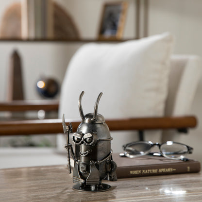 Minion Loki Inspired Recycled Metal Sculpture — Vault 88 recycled metal art
