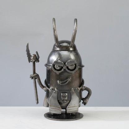 Minion Loki Inspired Recycled Metal Sculpture — Vault 88 recycled metal art