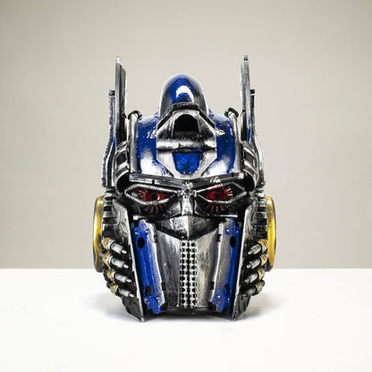 Optimus Prime Head Inspired Recycled Metal Art Sculpture — Vault 88 recycled metal art