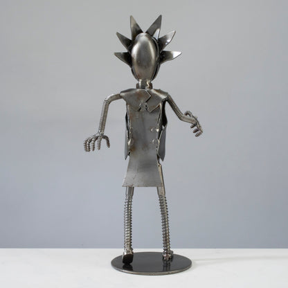 Rick & Morty Inspired Recycled Metal Sculpture — Vault 88 recycled metal art