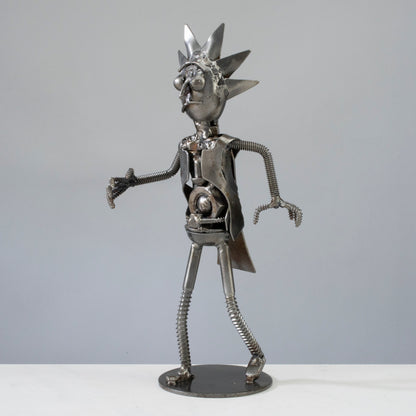 Rick & Morty Inspired Recycled Metal Sculpture — Vault 88 recycled metal art