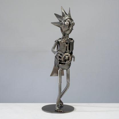 Rick & Morty Inspired Recycled Metal Sculpture — Vault 88 recycled metal art
