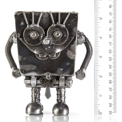 SpongeBob Inspired Recycled Metal Sculpture — Vault 88 recycled metal art