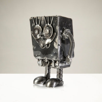 SpongeBob Inspired Recycled Metal Sculpture — Vault 88 recycled metal art