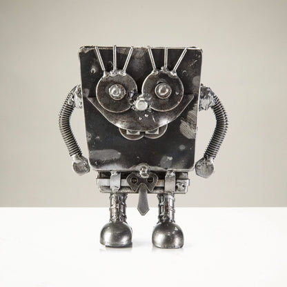 SpongeBob Inspired Recycled Metal Sculpture — Vault 88 recycled metal art