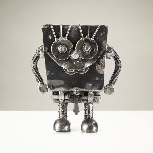 SpongeBob Inspired Recycled Metal Sculpture — Vault 88 recycled metal art