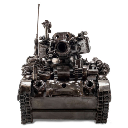 Tank Recycled Metal Art Sculpture — Vault 88 recycled metal art