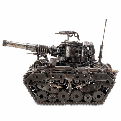 Tank Recycled Metal Art Sculpture — Vault 88 recycled metal art