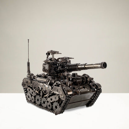 Tank Recycled Metal Art Sculpture — Vault 88 recycled metal art