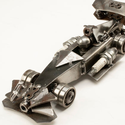10.5" F1 (Formula 1) Recycled Metal Car