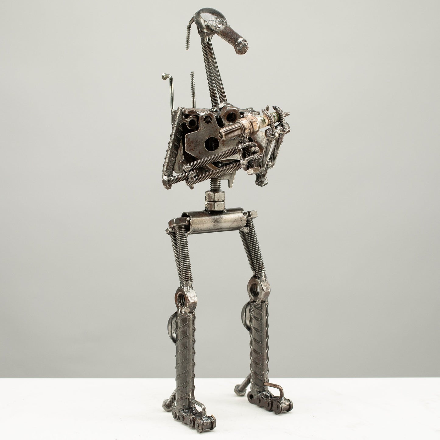 Battle droid metal sculpture detail