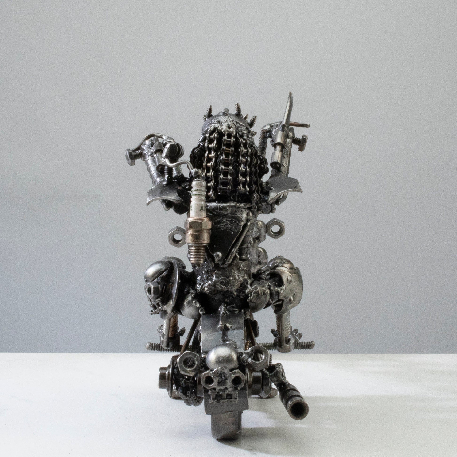 Predator motorcycle sculpture rear view