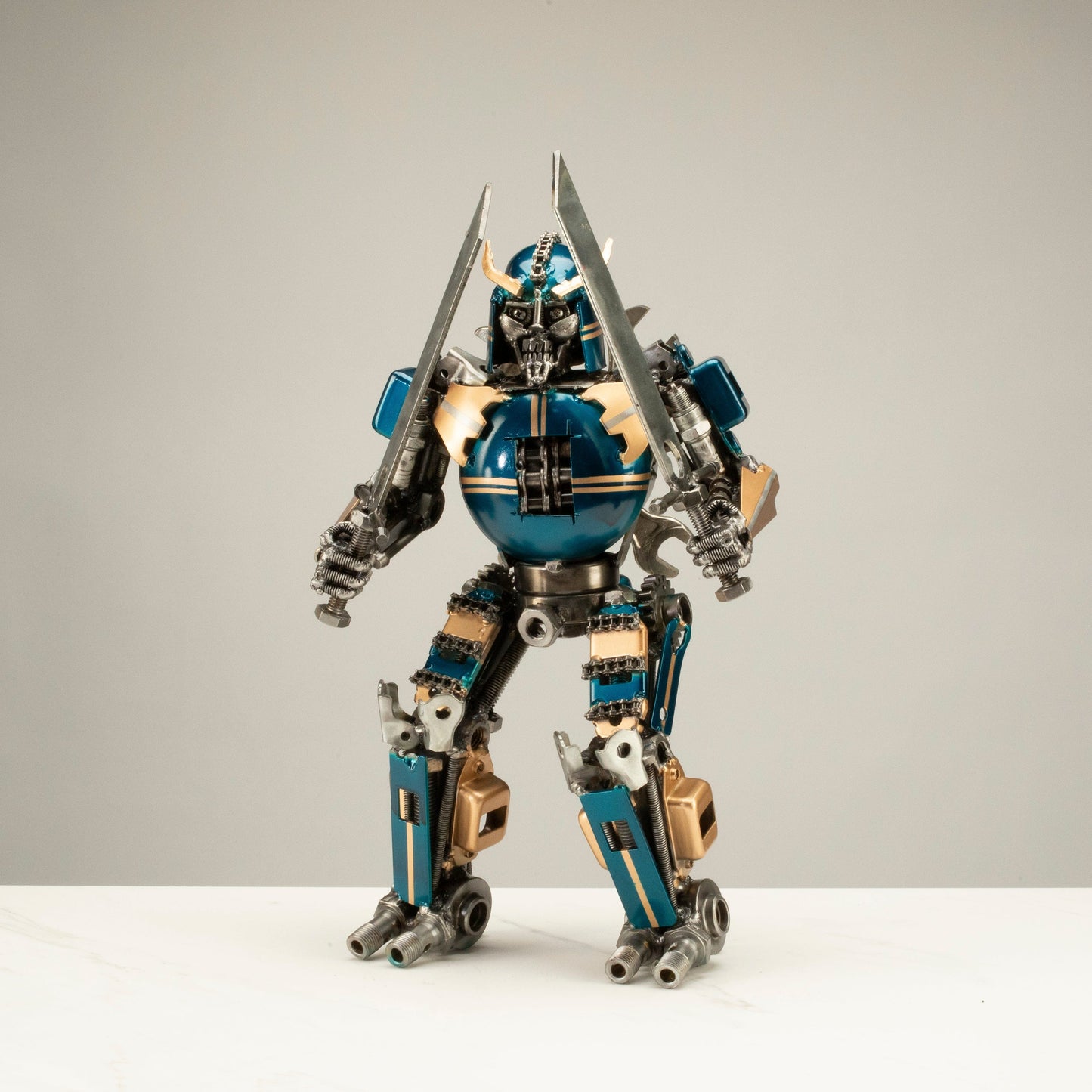 16 inch samurai recycled metal sculpture — Vault 88
