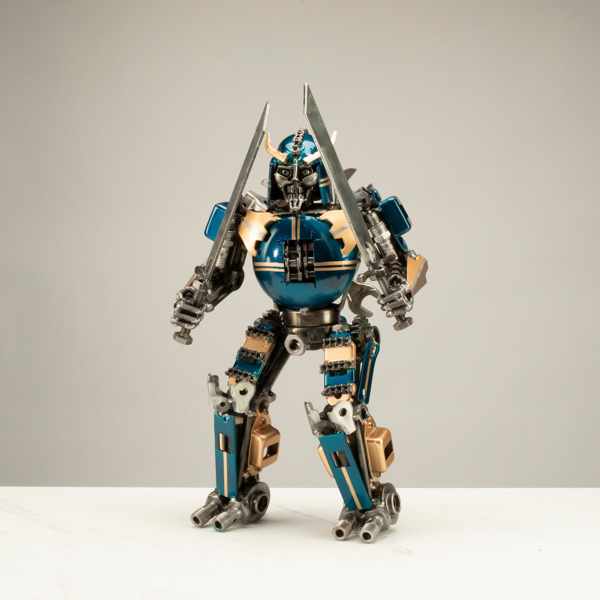 16 inch samurai recycled metal sculpture — Vault 88