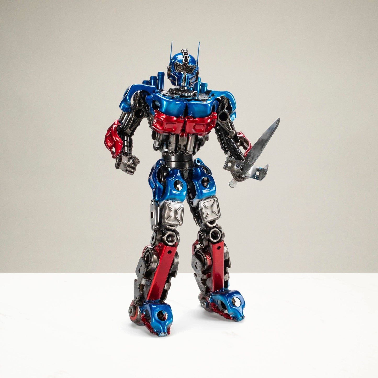 22 inch Optimus Prime inspired recycled metal sculpture — Vault 88