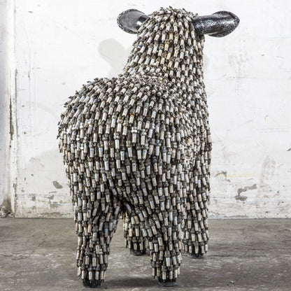 Spark plug sheep sculpture face