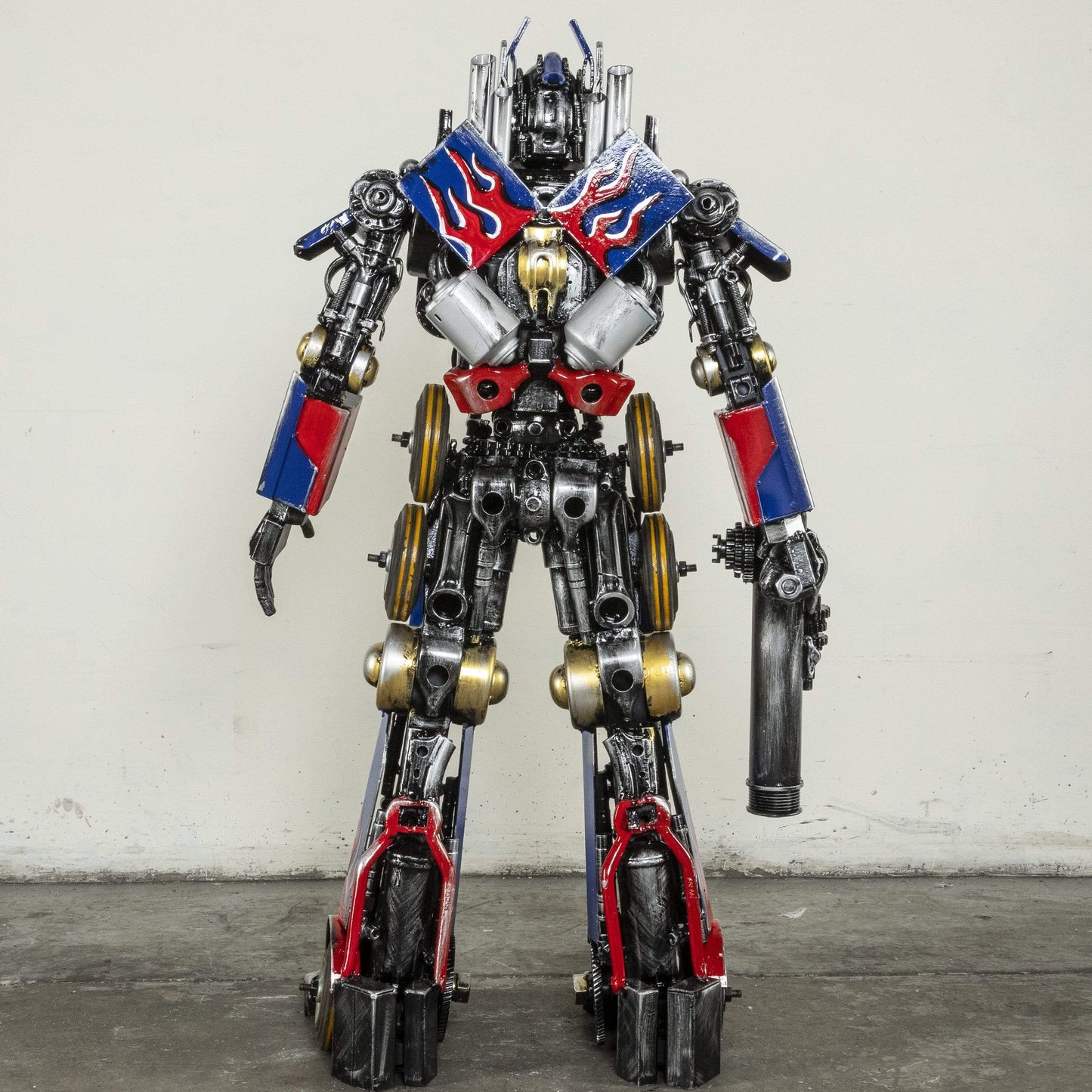 44 inch Optimus Prime sculpture angle view