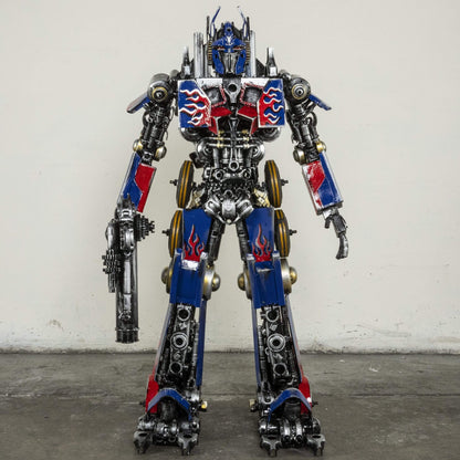 44 inch Optimus Prime inspired recycled metal sculpture — Vault 88