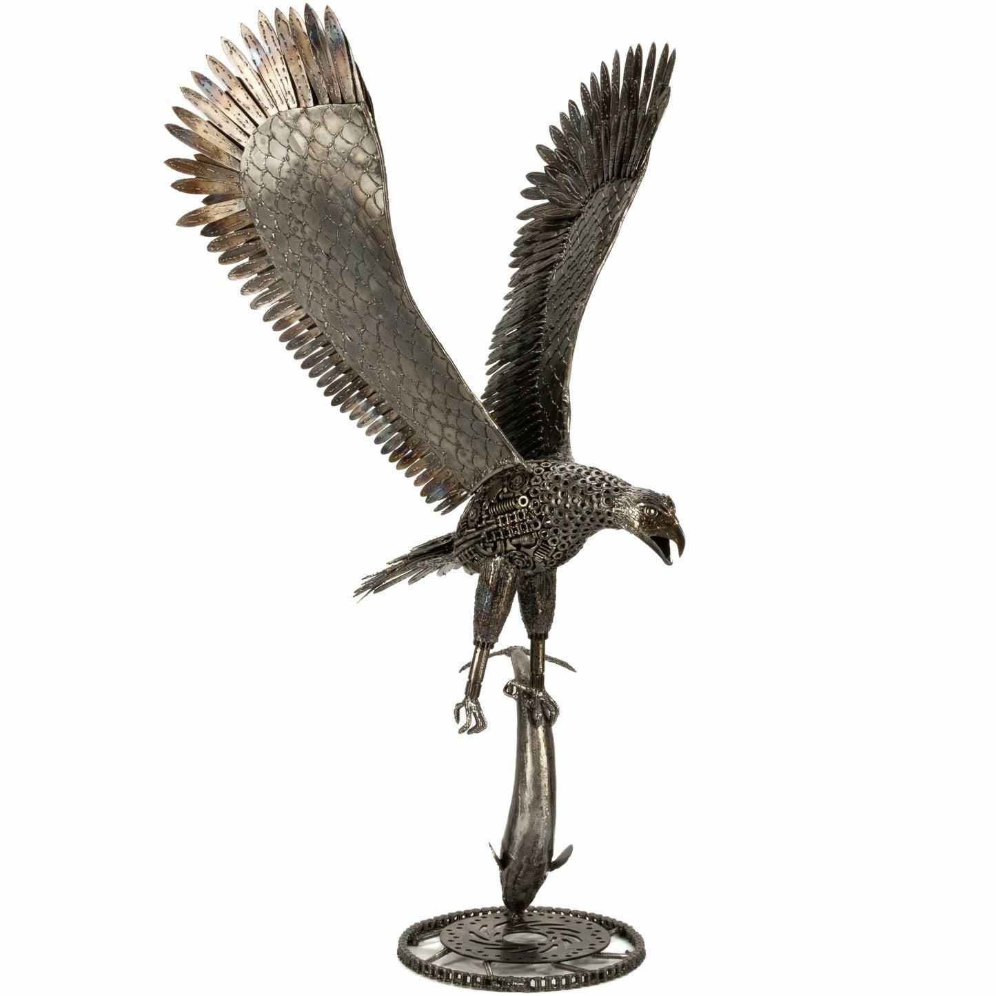 Eagle metal sculpture talon detail